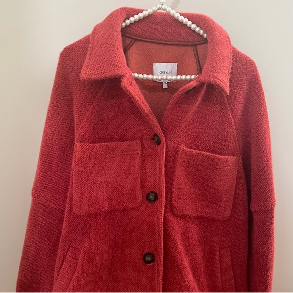 Greylin Anthropologie Red Teddy Jacket - Picture 2 of 11